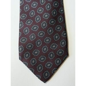 ROBERT‎ TALBOTT 100% Imported Silk Tie Purple/Gray  Floral - Made In USA - EUC